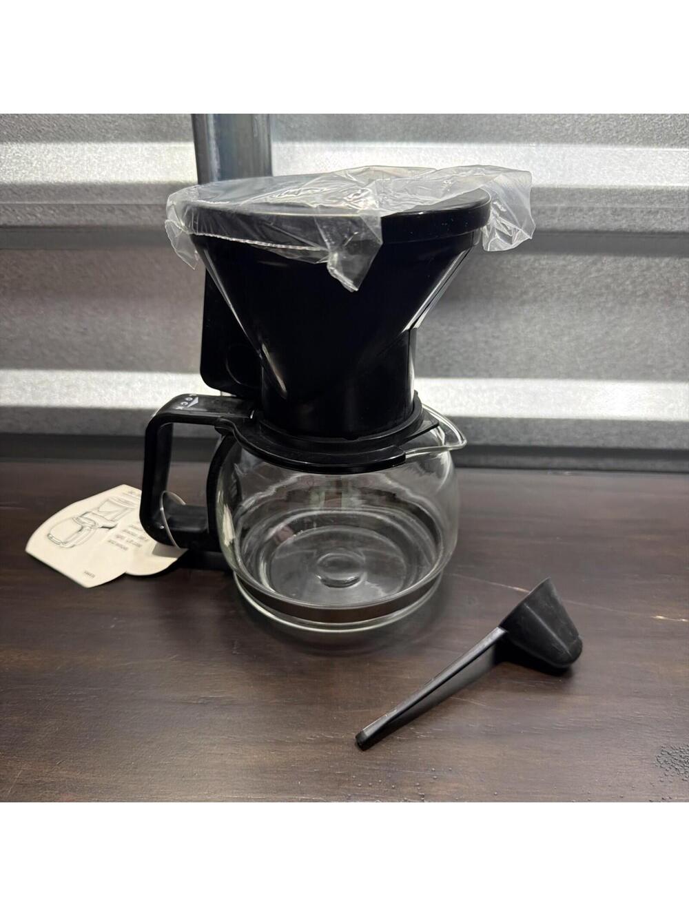 NEW  Melitta Pour-Over Coffee Maker w/ Brewing Cone & Glass Carafe *